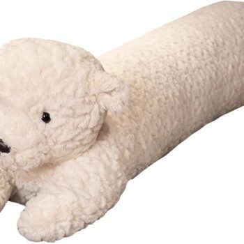 Bear Plush Pillow - 47 inch Long Plush Bear - Birthday, Christmas, Valentine's Day Gift for Kids Boys Girls (White)