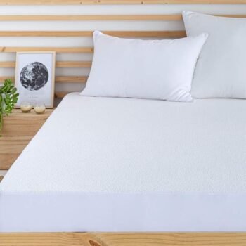 Adjustable Terry Cloth Waterproof Breathable Mattress Protector for Bed 180 x 190/200 cm