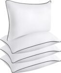 Hotel Quality Cooling Standard Size Bed Pillows Set of 4 - Soft, Firm, and Supportive Down Alternative Pillows for Back, Stomach, and Side Sleepers