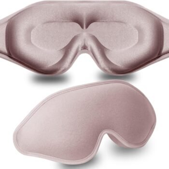 Sleep Mask, 3D Deep Contoured Eye Covers for Sleeping, 99% Block Out Light Eye Mask,Zero Pressure Cup Blindfold for Men Women, with Adjustable Strap for Sleeping, Yoga, Traveling (Pink)
