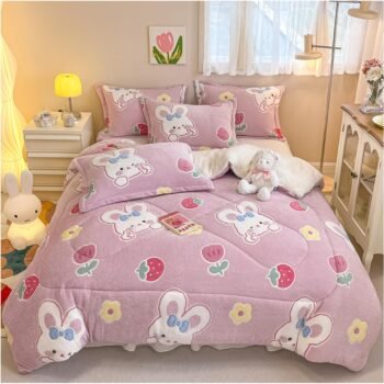 Double-Sided Velvet Winter Quilt, Super Warm Lamb Winter Blanket, Twin Size Down Duvet, Luxury Flannel Thick Comforter Core, Thickened Warm Down Duvet,K,150x200cm(3.0kg)